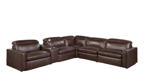 Trojan White 6 Piece Reclining Sectional