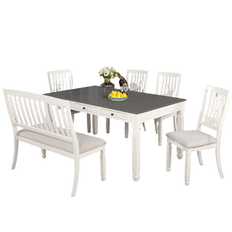 Colorado Dining Table with 4 Side Chairs and Bench