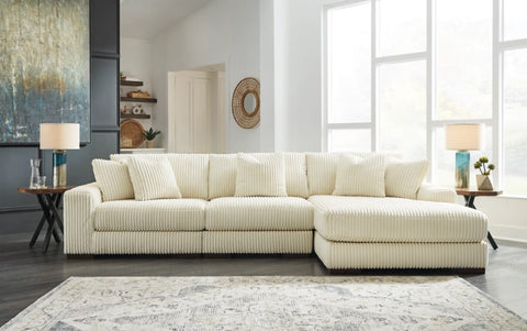 Lindyn Ivory 3 Piece Sectional with Chaise