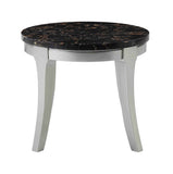 Iris End Table with Marble Top