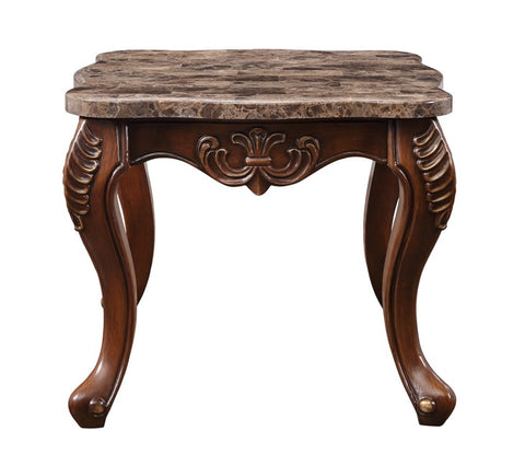 New Roma End Table with Marble Top