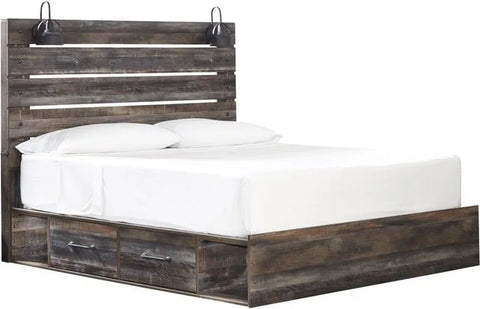 Drystan King Panel Bed with 1 Side Storage