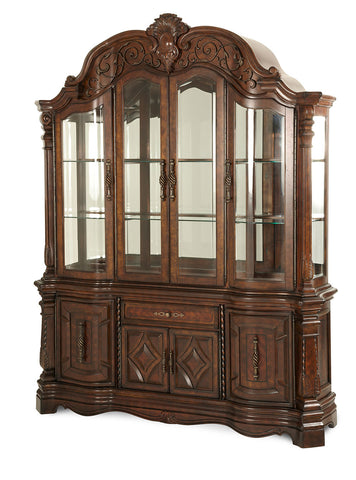 Windsor Court China Cabinet Vintage Fruitwood