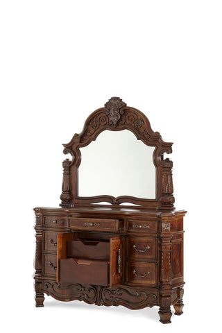 Windsor Court Dresser with Mirror Vintage Fruitwood