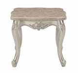 Verona Light End Table with Marble Top