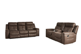 Jesolo Reclining Sofa and Loveseat with Console