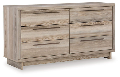 Hasbrick Tan Six Drawer Dresser