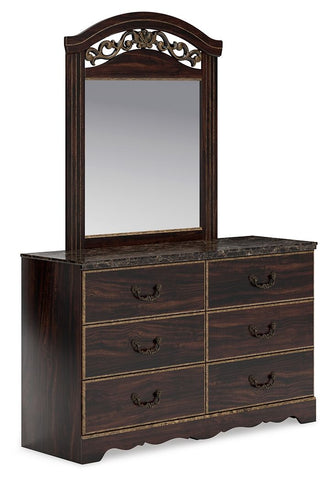 Glosmount Two-tone Dresser And Mirror