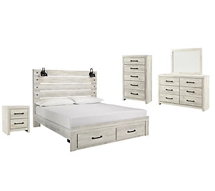 Cambeck Queen Storage Bed w/ Dresser Mirror and Nightstand