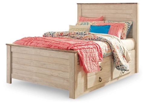 Willowton Full Panel Bed with Under Bed Storage