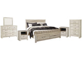 Bellaby King Storage Bed with Dresser and Mirror