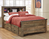 Trinell Full Bookcase Storage Bed