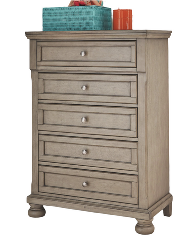 Lettner Light Gray Youth Five Drawer Chest