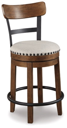 Valebeck Upholstered Swivel Barstool