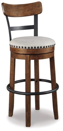 Valebeck Tall Upholstered Swivel Barstool