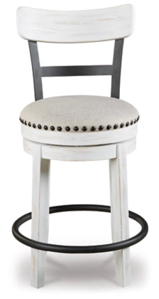 Valebeck Upholstered Swivel Barstool