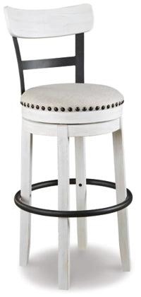 Valebeck Tall Upholstered Swivel Barstool