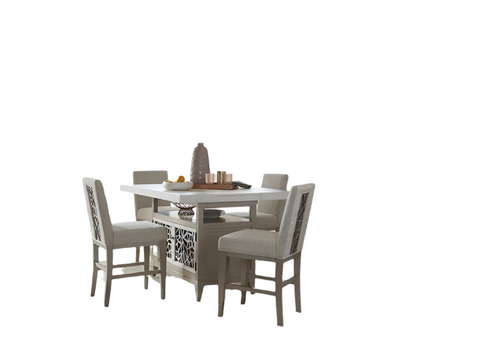 Lenox Dining Counter Table with 4 Counter Height Chairs