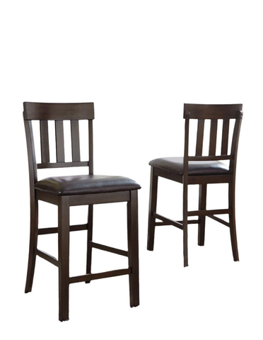 Haddigan Dark Brown Upholstered Barstool