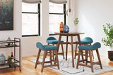 Lyncott Blue Counter Height Bar Stool