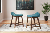 Lyncott Blue Counter Height Bar Stool