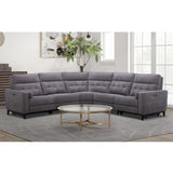 Elite Pewter 5 Piece Sectional