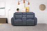 Denim Power Reclining Sofa and Loveseat