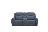 Denim Power Reclining Sofa and Loveseat