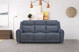 Denim Power Reclining Sofa and Loveseat