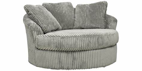 Lindyn Fog Oversized Swivel Accent Chair