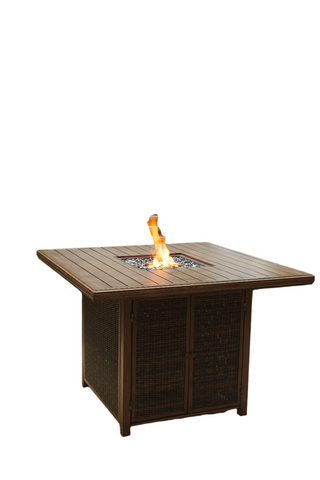 Paradise Trail Square Bar Table with Fire Pit