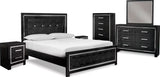 Kaydell Queen Bed with Dresser, Mirror, Chest and 2 Nightstands