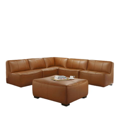 Empire Brown 5 Piece Sectional