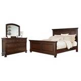 Porter King Panel Bed and Dresser with Mirror