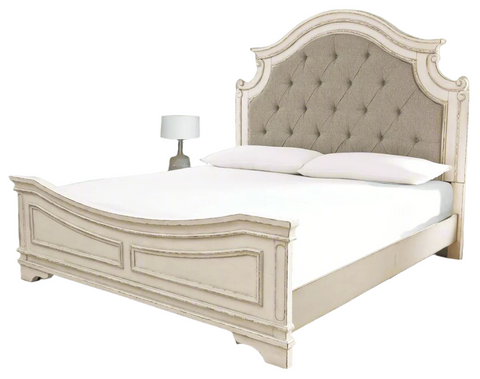 Realyn King Upholstered Panel Bed