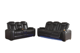 Party Time Dual Power Reclining Sofa and Loveseat Set