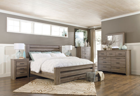 Zelen King Bed with Dresser & Mirror