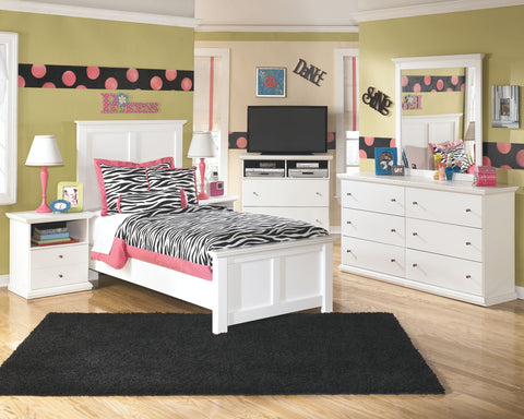 Bostwick Shoals Twin Bed with Dresser, Mirror and 2 Night stands