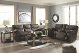 Boxberg Reclining Sofa and Loveseat with Console